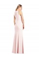 Best V-Neck Keyhole Back Crepe Trumpet Prom Dress
