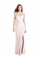 Best Strapless Crepe Trumpet Prom Dress with Front Slit