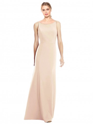 Best V-Spaghetti Strap Open Back Bateau Neck Trumpet Prom Dress