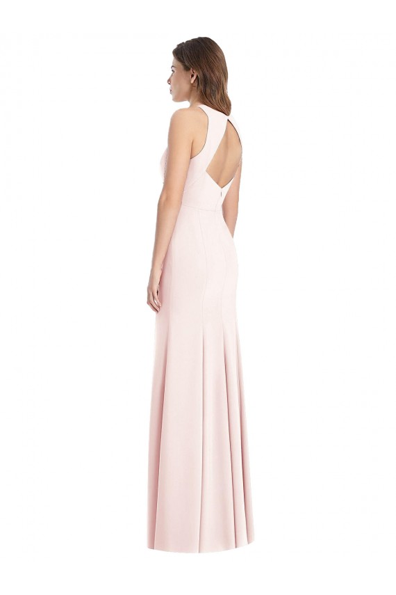 Best Diamond Cutout Back Trumpet Prom Dress with Front Slit