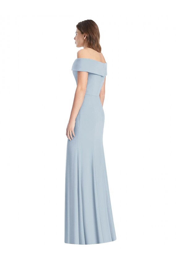 Best Cuffed Off the Shoulder Long Trumpet Prom Dress