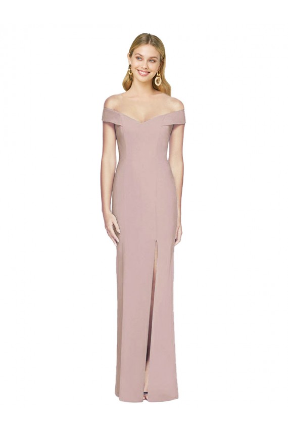 Best Off the Shoulder Criss Cross Back Trumpet Prom Dress