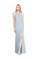 Best Full Length Sleeveless Halter Prom Dress with Keyhole Back