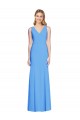 Best Flattering Trumpet Long Sleeveless Prom Dress with Open Back