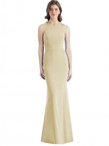 Best Criss Cross Twist Cutout Back Trumpet Prom Dress