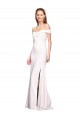 Best Criss Cross Off the Shoulder Crepe Prom Dress with Side Slit