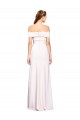 Best Criss Cross Off the Shoulder Crepe Prom Dress with Side Slit