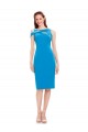 Best Sleeveless Crepe Cocktail Prom Dress / Homecoming Dress with Keyhole Off The Shoulder Detailing