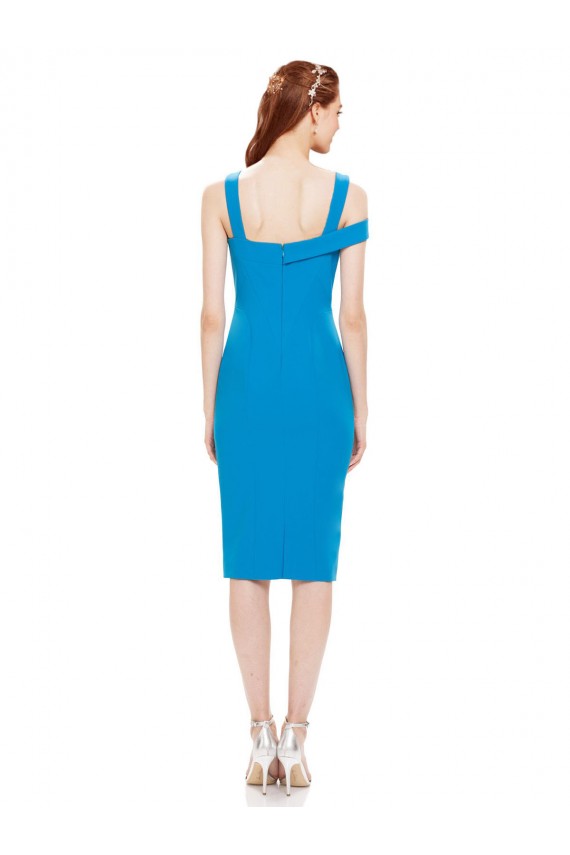 Best Sleeveless Crepe Cocktail Prom Dress / Homecoming Dress with Keyhole Off The Shoulder Detailing