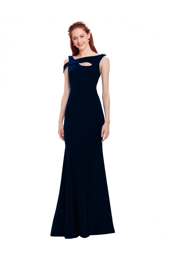 Best Sleeveless Crepe Mermaid Prom Dress with Side Slit