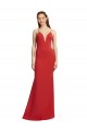 Best Mermaid Plunging V-Neck Crepe Prom Dress with Wide Open Back