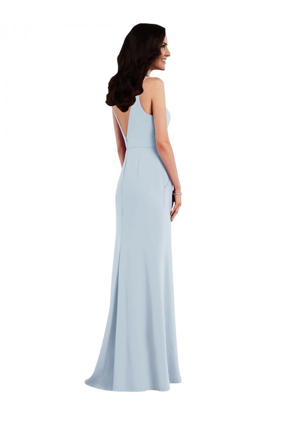 Best V Back Spaghetti Strap Maxi Prom Dress with Pockets