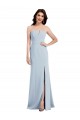 Best Strapless Notch Crepe Prom Dress with Front Slit