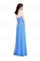 Best Strapless Pleated Skirt Crepe Prom Dress with Pockets