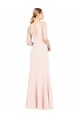 Best Slim A-Line V-Neck Long Stretch Crepe Prom Dress with V-Back