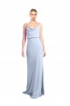 Best Feminine Cowl Neck Slim Floor Length Stretch Crepe Prom Dress