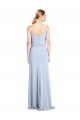 Best Feminine Cowl Neck Slim Floor Length Stretch Crepe Prom Dress