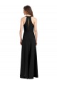 Best Sleek Halter V-Neck Long A-Line Stretch Crepe Prom Dress with Front Slit