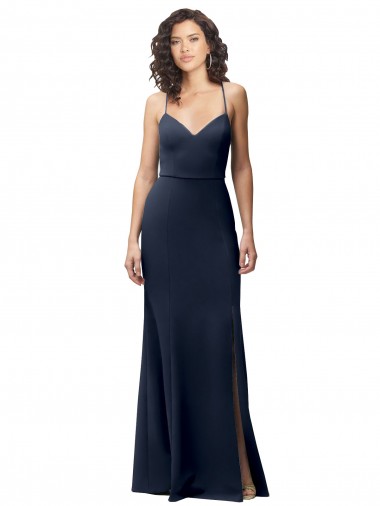 Best Sweetheart Fit and Flare Stretch Crepe Prom Dress with Side Slit and Strappy Back