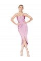 Best High Neck Spaghetti Straps Short Cocktail Crepe Prom Dress