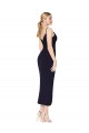 Best High Neck Spaghetti Straps Crepe Short Wrap Cocktail Prom Dress / Homecoming Dress