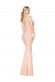 Best Sweetheart Shirred Neck Long Floor Length Crepe Prom Dress
