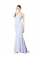 Best Sweetheart High Neck Sleeveless Crepe Prom Dress