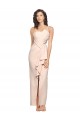 Best Long Full Length Ruffles Strapless Low Back Crepe Prom Dress with Straps