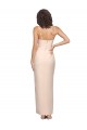 Best Long Full Length Ruffles Strapless Low Back Crepe Prom Dress with Straps
