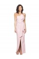 Best Strapless Long Full Length Ruffles Low Back Crepe Prom Dress