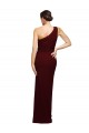 Best One Shoulder Sheath Crepe Prom Dress with High Side Split