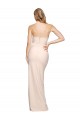Best Full Length Low Back Strapless Crepe Prom Dress with Thigh High Side Split