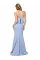 Best Strapless Full Length Crepe Prom Dress with Bodice Overlay