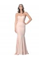 Best Full Length Sweetheart Crepe Prom Dress with Tulle Overlay