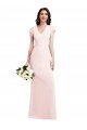 Best Cap Sleeve A-Line Crepe Prom Dress with Pockets