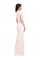 Best Cap Sleeve A-Line Crepe Prom Dress with Pockets
