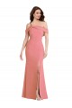 Best One Shoulder Draped Cuff Maxi Prom Dress with Front Slit