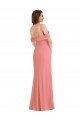 Best One Shoulder Draped Cuff Maxi Prom Dress with Front Slit