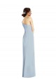 Best Asymmetrical Off the Shoulder Cuff Trumpet Crepe Prom Dress With Front Slit