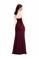 Best Strapless Crepe Maxi Prom Dress with Front Slit