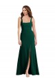 Best Square Neck Trumpet Maxi Prom Dress with Front Slit
