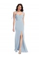 Best Bustier Style Crepe Prom Dress with Bow Straps