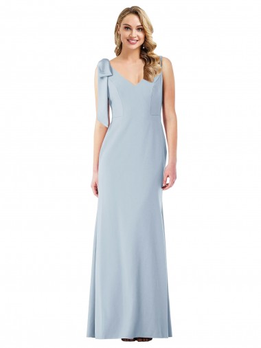 Best V-Back Bow Shoulder Trumpet Prom Dress