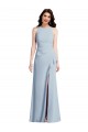 Best Halter Maxi Prom Dress with Cascade Ruffle Slit
