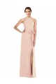 Best Halter Criss Cross Cutout Back Maxi Crepe Prom Dress