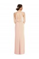 Best Halter Criss Cross Cutout Back Maxi Crepe Prom Dress