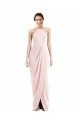 Best Halter Draped Tulip Skirt Maxi Prom Dress