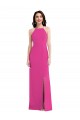 Best Open Back High Neck Halter Trumpet Crepe Prom Dress