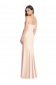 Best Seamed Bodice Crepe Trumpet Prom Dress with Front Slit