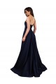 Best Sweetheart Neckline Low Back Long Crepe Prom Dress with High Leg Spit & Pockets